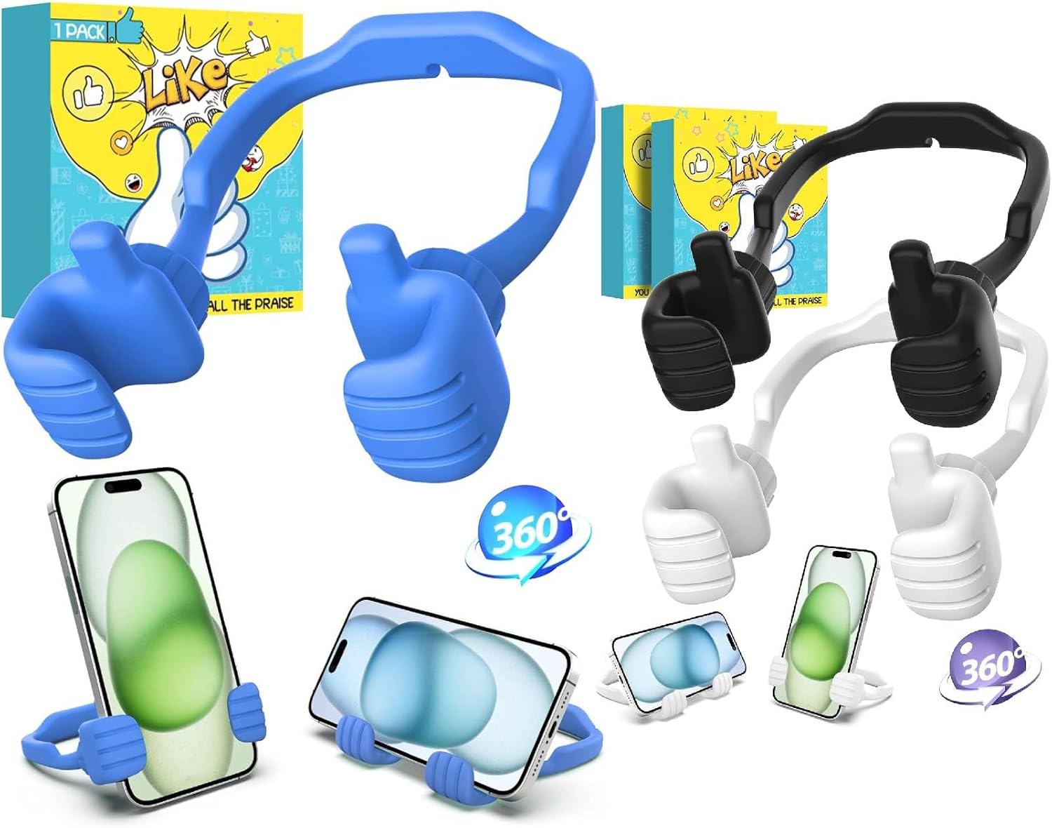 CALDEVER Thumbs Up Lazy Phone Stand 3Pack