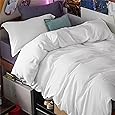 Nestl Twin Duvet Cover Set - Soft Double Brushed Grey Lavender Duvet Cover Twin/Twin XL, 2 Piece, with Button Closure, 1 Duvet Cover 68x90 inches and 1 Pillow Sham