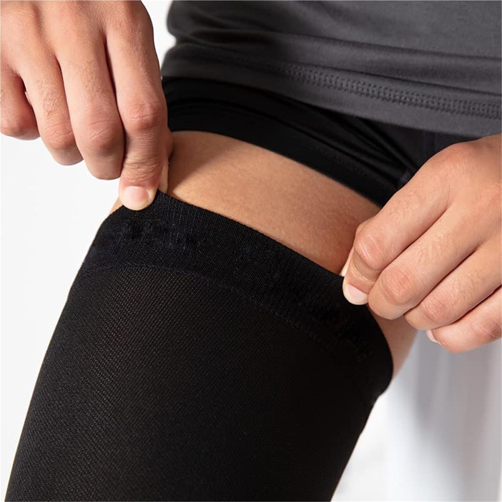 1 Paar Kompressions-Oberschenkelwickel-Beinbandage-Stützhülsen