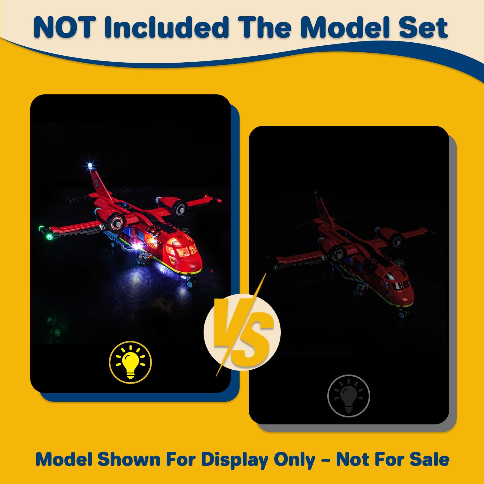 LocoLee Led Light Set Compatible with Lego 60413 Fire Rescue Plane Led Decoration Lighting Kit Compatible with Lego 60413 Building Blocks Model,Only Lights Set,No Model - Image 4