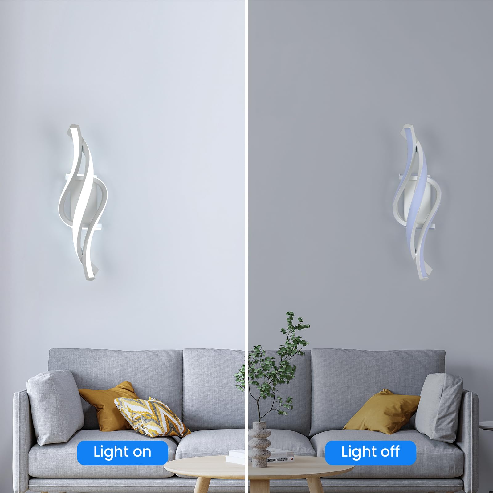LED 24W Applique Murale intérieur/Extérieur,3000K blanc chaud Moderne Luminaire Murale,Éclairage Mural Etanche IP65,Lampe Murales pour Cour,Jardin ,Terrasse,Proche,Mur,Pathway,Patio, Villa,Couloir,Noir