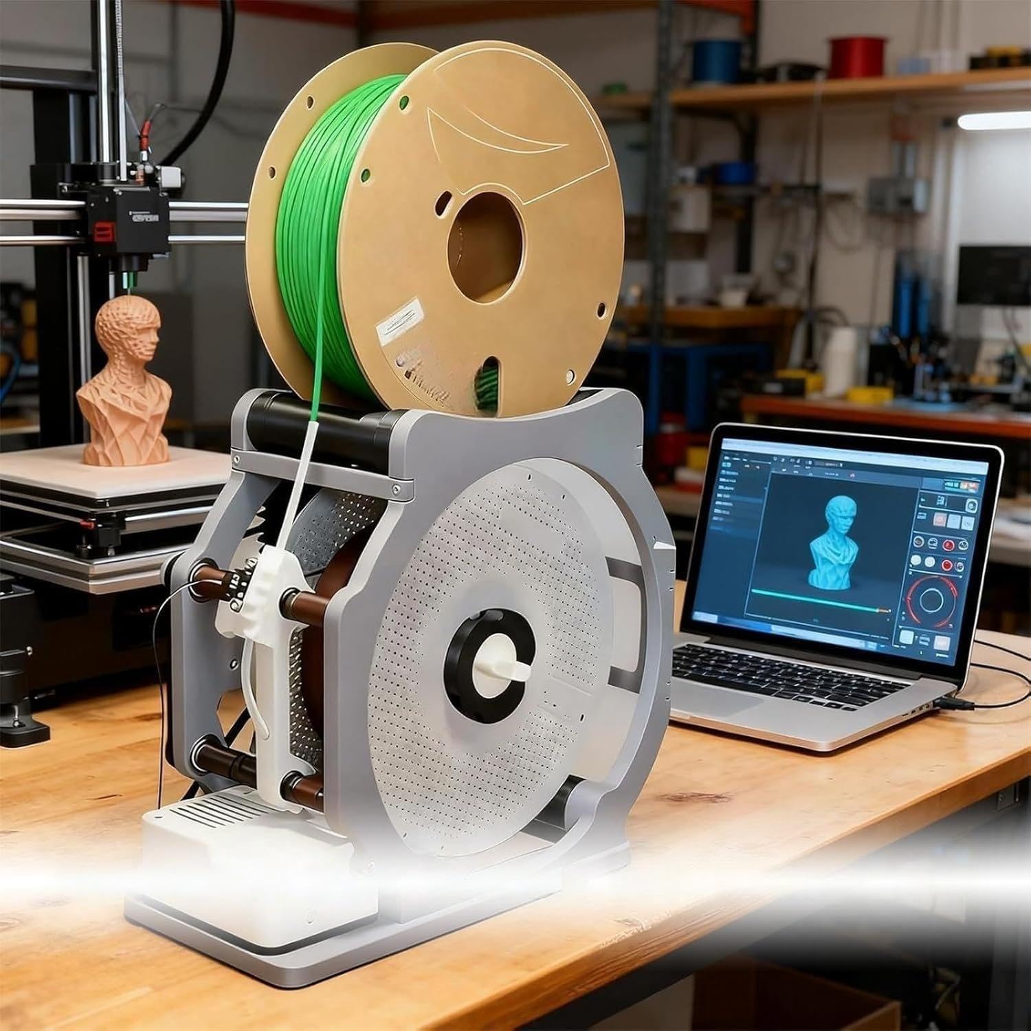 3D Filament Respooler – automatyczna maszyna do zarządzania kablami Start/Stop do szpul 1 kg, idealna do organizacji i przechowywania filamentu