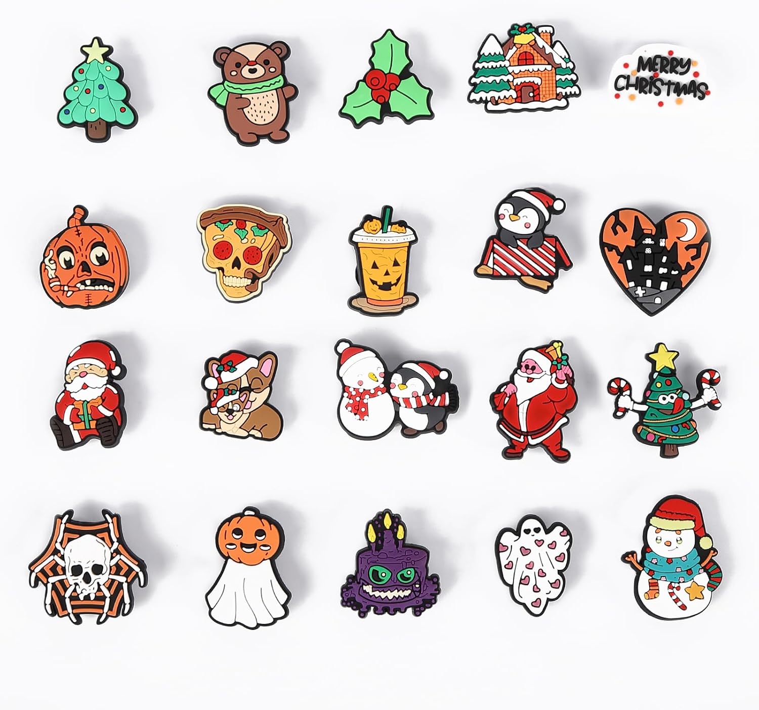 Random PVC Shoe Charms Set Lot of 30/50/100 PCS Non-Repeat for Kids Teens Adults Cute Shoe Charms Decorations for Party Favors