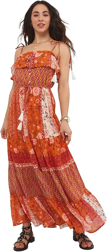 Joe Browns Women's Boho Patchwork Summer Maxi Dress Casual