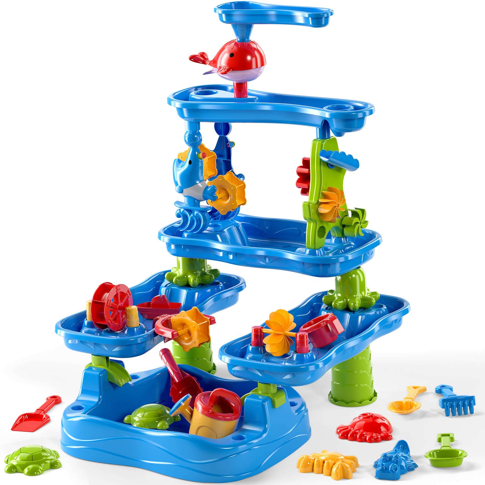 JUKUDAHU Water Table for Kids 3 4 5 6 7 8 Year Old - Water Table with Pond, Sensory Activity Playset, Summer Outdoor Toys for Toddlers 3-5, Sand Toys, Birthday Gifts for Boys Girls 3-8 โ image 1