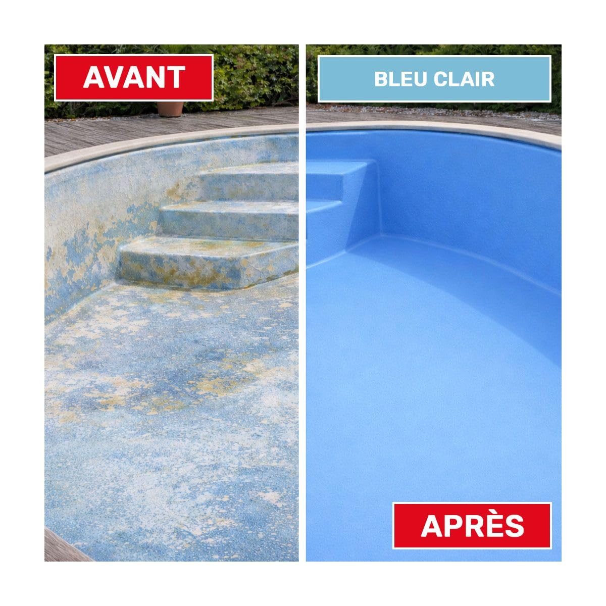 ARCANE INDUSTRIES Schwimmbadfarbe für Polyesterbecken, Beton - ARCAPOOL -175 Hellblau - 5 kg (bis zu 15m² fûr 2 schichten)
