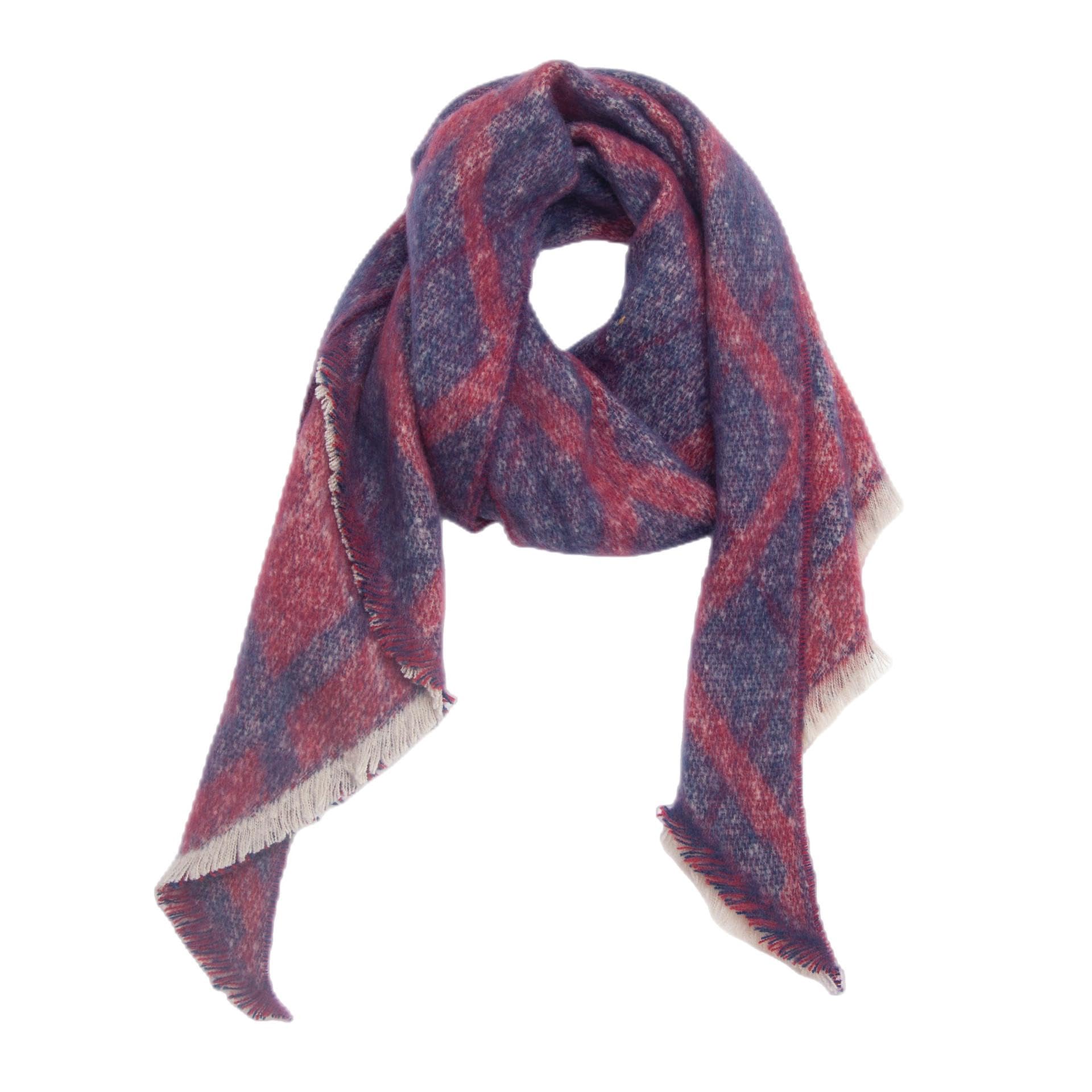 Sciarpa Donna Scialle Uomo Sciarpa da Donna con Sciarpa Diagonale A Quadretti Autunno E Inverno