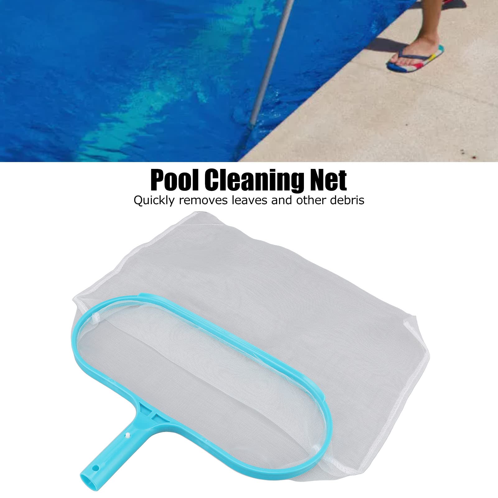 Eosnow Strumento Per La Pulizia Efficace Della Vasca Per Laghetto Della Piscina Della Rete A Maglia Fine Dello Skimmer Leggero Per Foglie 82561907 - Foto 3