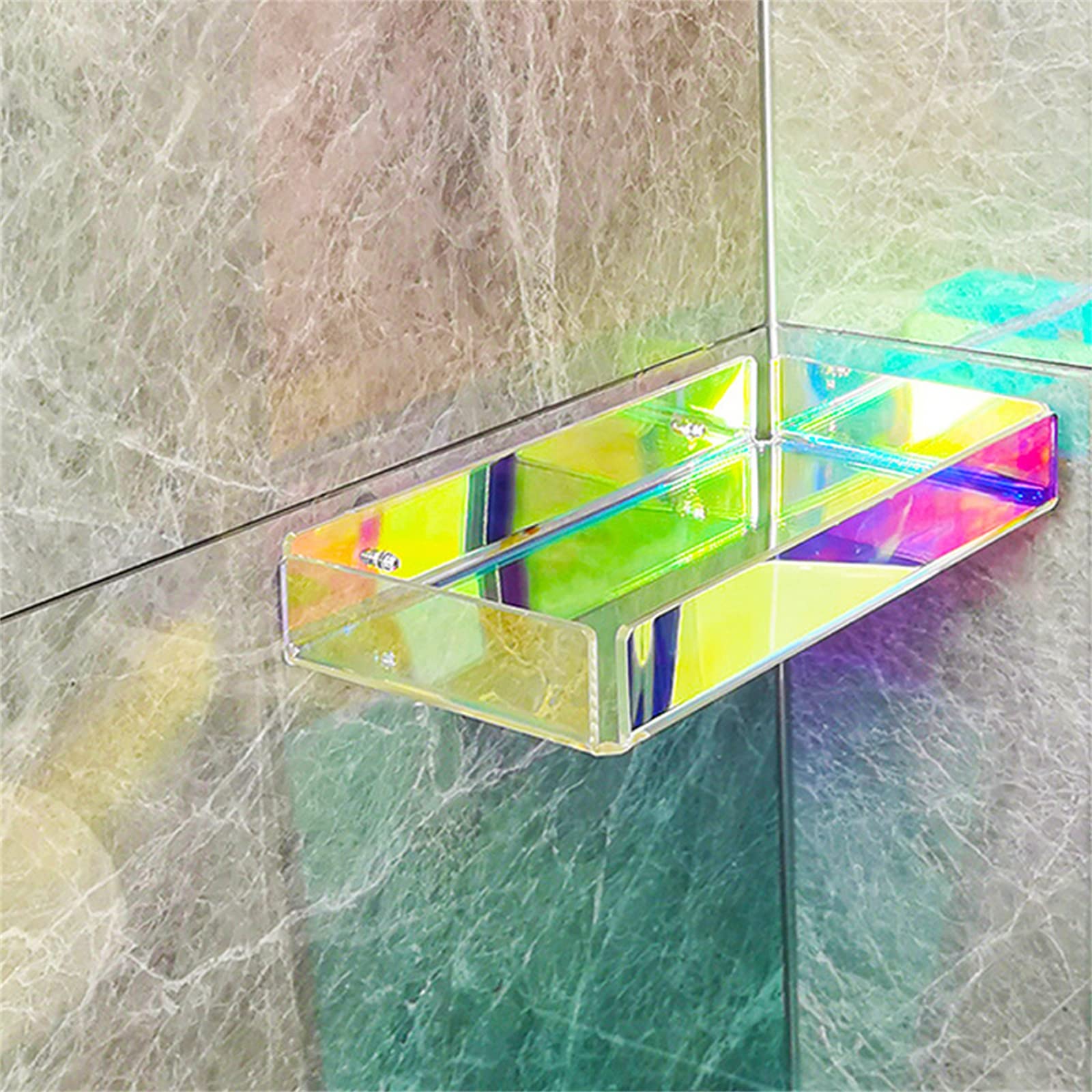Étagère de douche en acrylique pour organiser une salle de bain moderne
