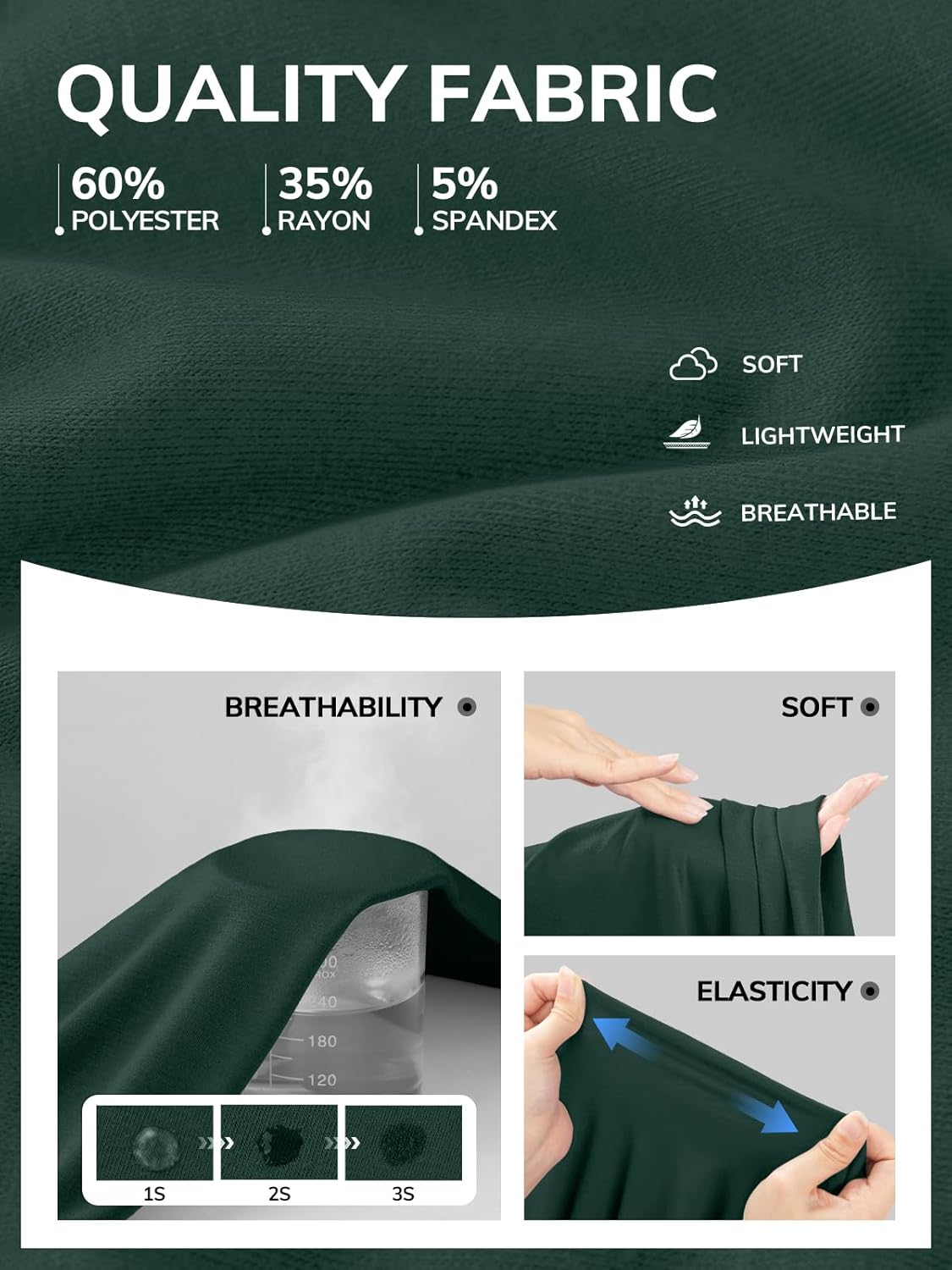 ATHMILE Womens V Neck Short Sleeve Summer T Shirts Curved Hem Plain Top Beach - Image 4