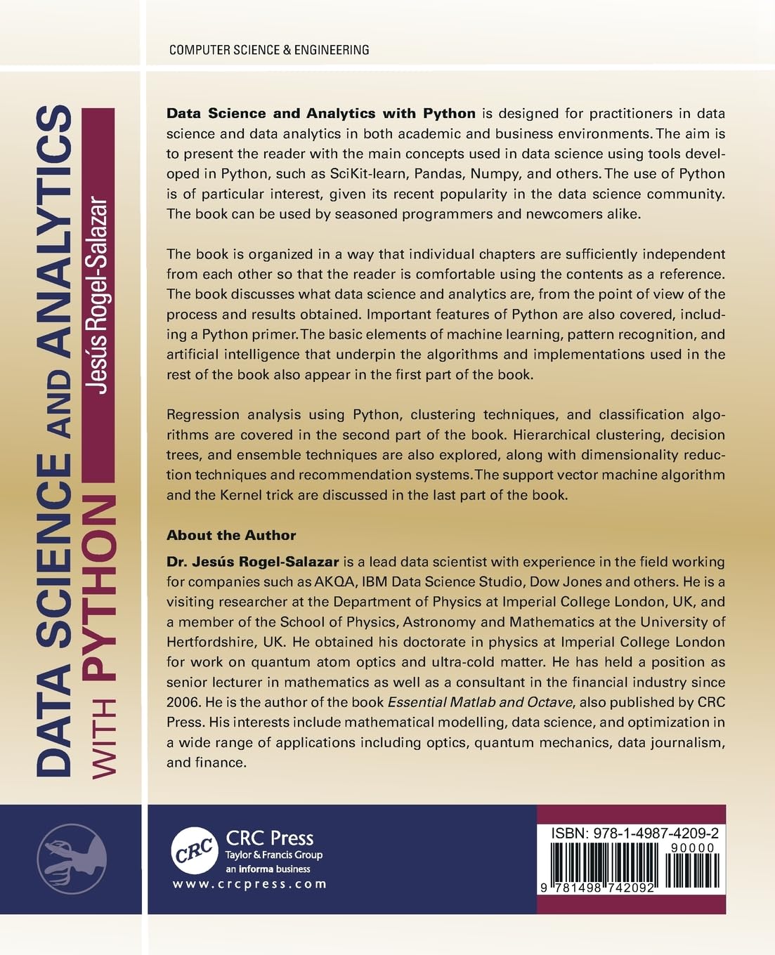 Data Science and Analytics with Python (Chapman & Hall/CRC Data Mining and Knowledge Discovery Series)