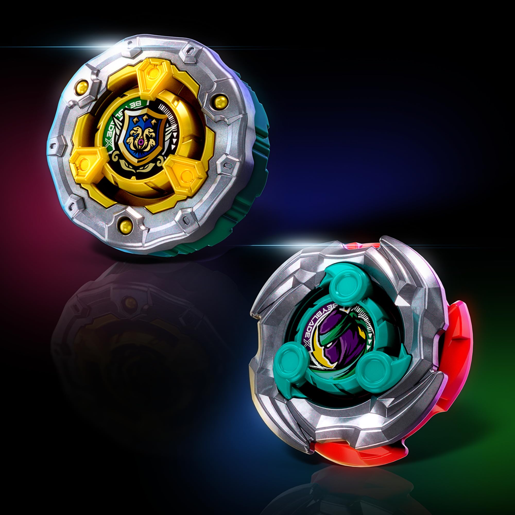 Beyblade X, Set de Batalla Sneak Attack con Arena Beystadium, 2 Tops Takara Tomy de rotación Derecha, 2 lanzadores, A Partir de 8 años