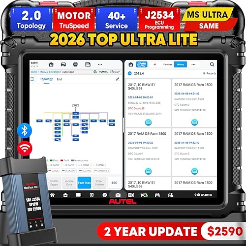 Escáner inteligente Autel MaxiCOM Ultra Lite 2026, 2 años de actualización gratuita, hasta MS919 Elite II Pro igual que MaxiSys Ultra, Motor