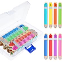 Qualirey 64 Pcs Pencil Flip Name Sticks for Classroom, Multicolor Wooden Student Grouping Pencil Flip Sticks Teacher Supplies, Random Call on Students Tool, Back to School Teacher Essentials
