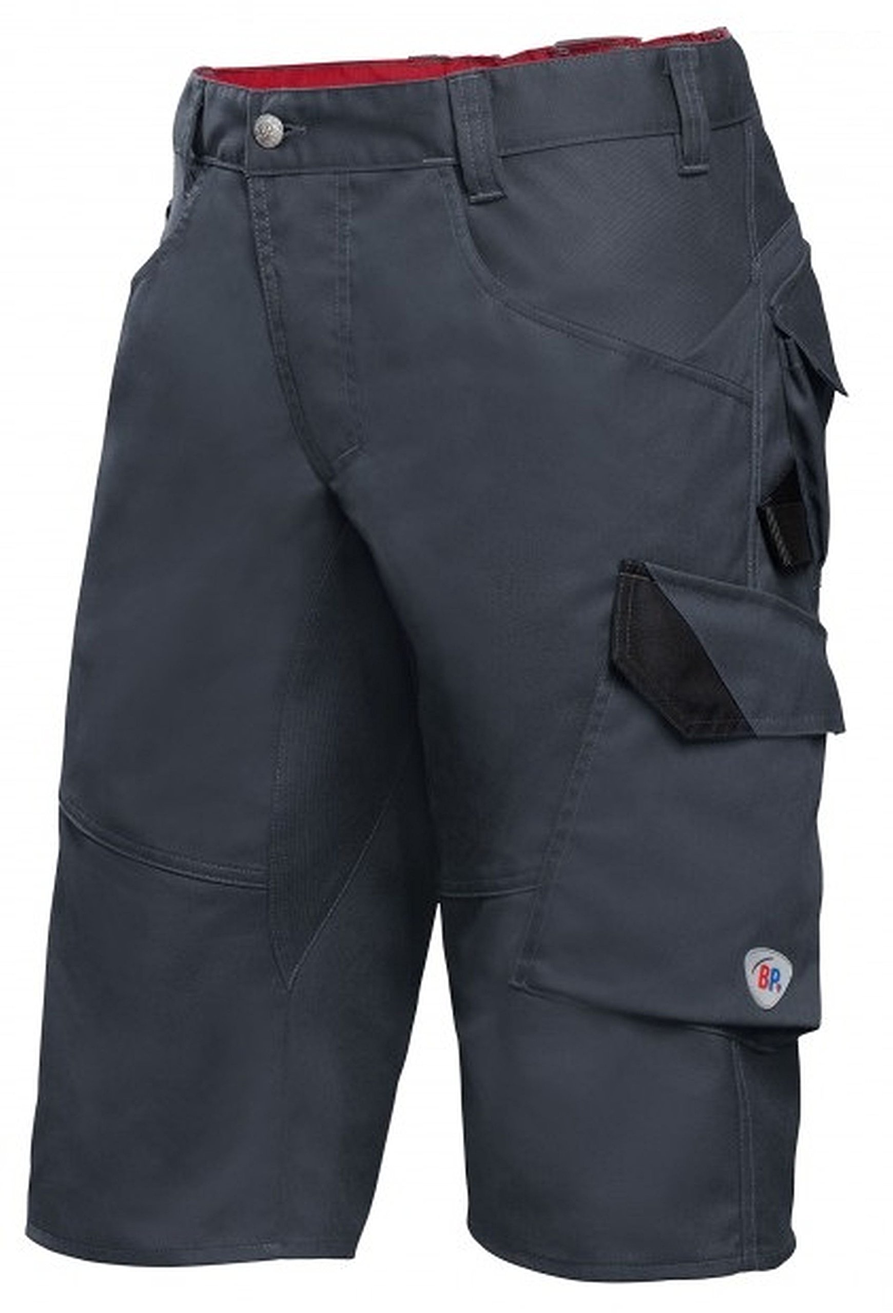 BP 2111-845-8553 Bib & Brace, Stretch Braces With Clip Fastenings, 270,00 G/M², Fabric Blend, Warning Orange/Dark Grey, Size 41/42N