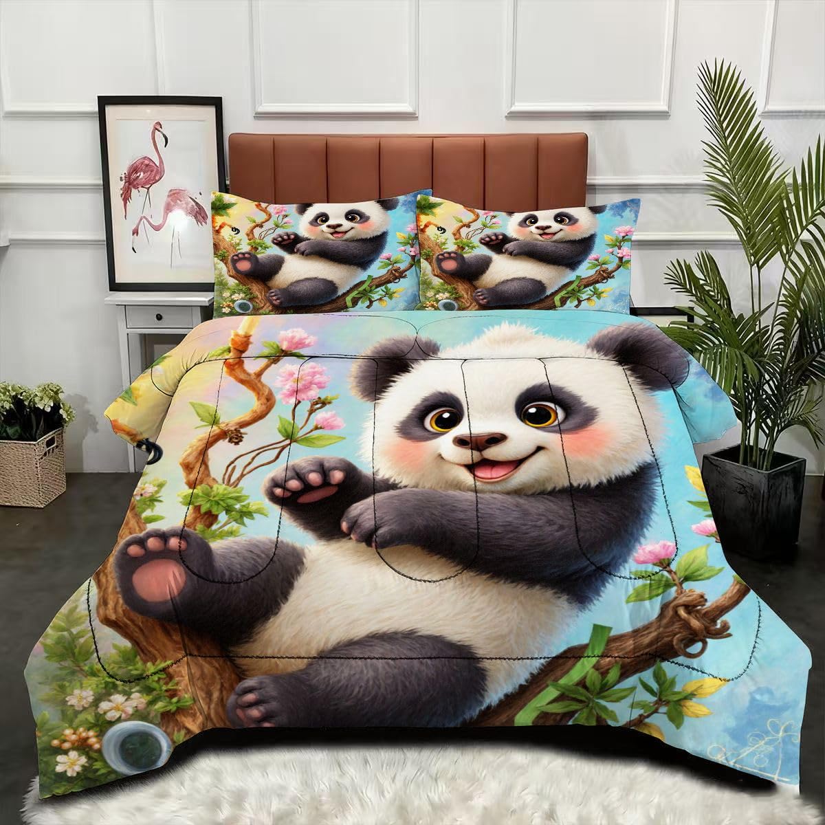 Couette 140x200 cm panda pour transformer la chambre d'enfant en cocon douillet
