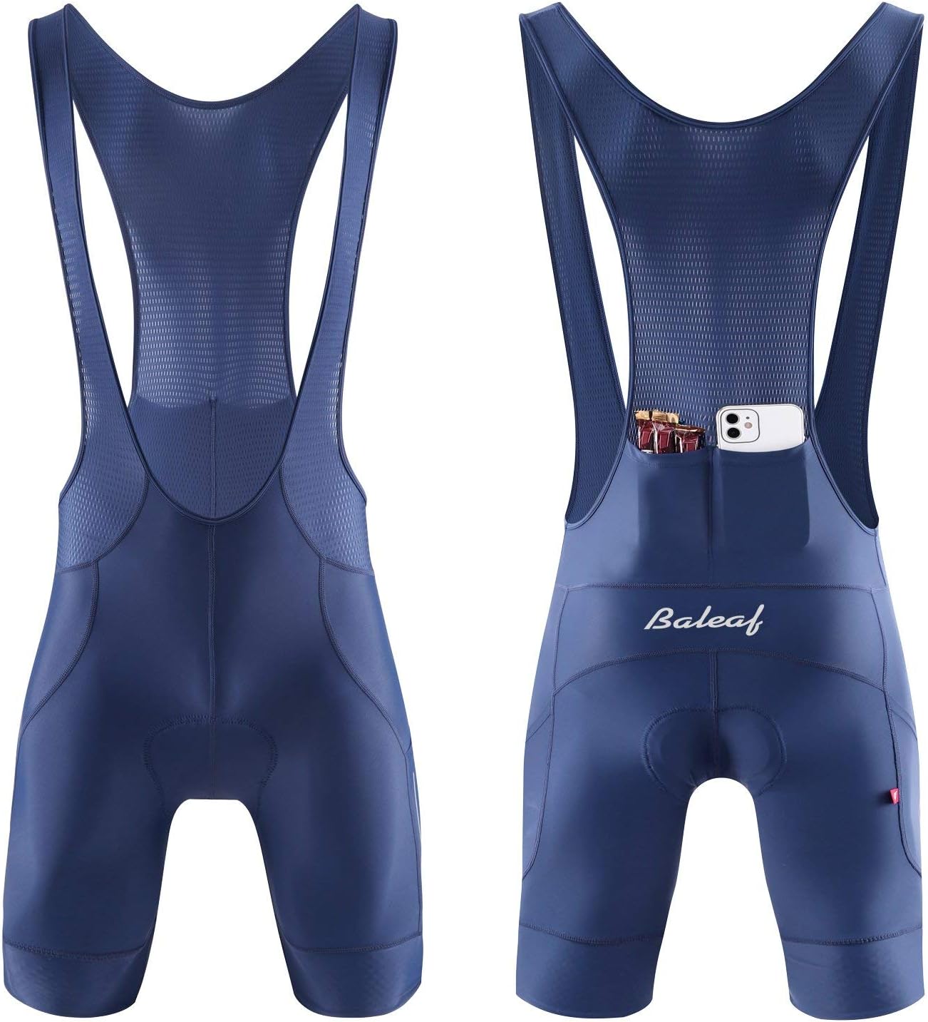 baleaf Men's Cycling Bib Shorts 4D Padded, Road Bike Cycling Bibs Biking Bicycle Shorts Gel Pockets UPF50+ - Image 5