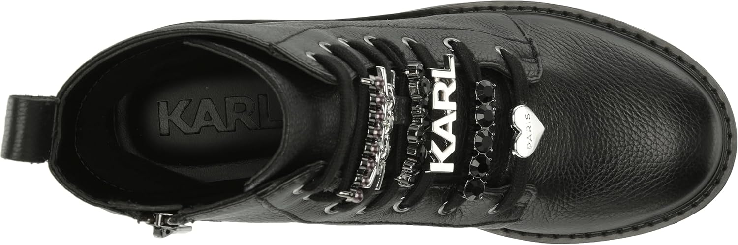 KARL LAGERFELD Women's Mela Platform Combat Boots - Image 5