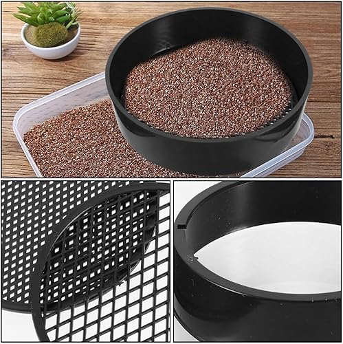 Miniatura 3 de Tamiz de pan dorado, 8 piezas, tamiz de jardín, malla de plástico, tamiz de suelo, pantalla de malla de plástico, para abono, suelo, piedra,