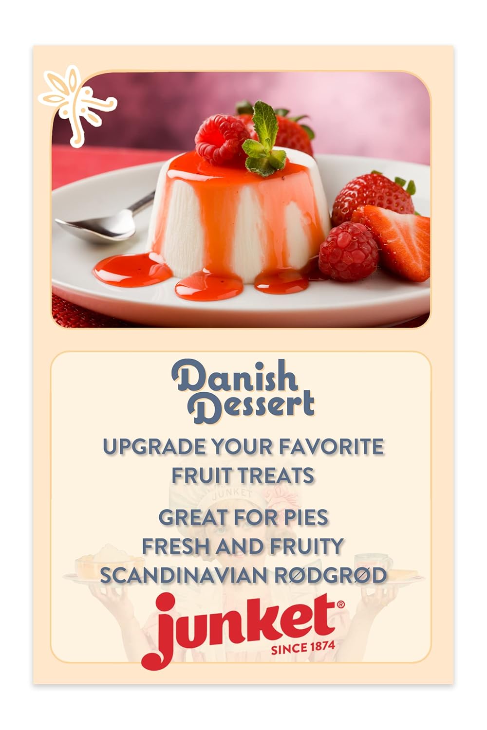 Junket Danish Dessert Raspberry Mix - for Raspberry Pie Filling, Cheesecake Topping, Sauces, Puddings, and Glazes. Easy! Add Water, Heat 60 Seconds, Add Fresh Fruit - Enjoy! 4.75 Ounce (Pack of 12)