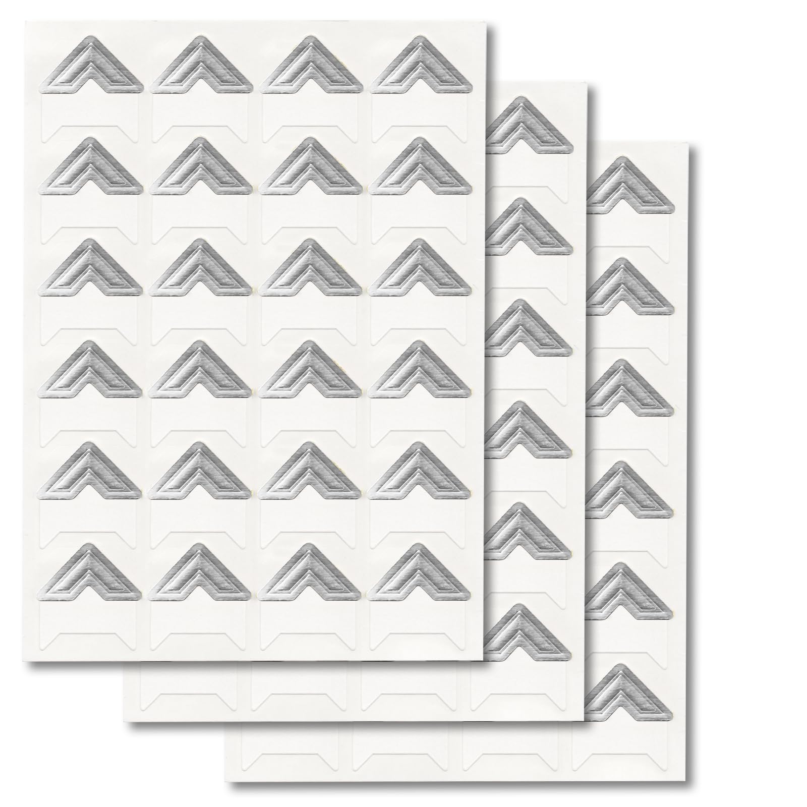 Esquinas de fotos autoadhesivas plateadas para álbum de recortes y diario