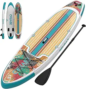 Inflatable Stand Up Paddle Board, 10'6"/11' Paddle Boards with Premium Accessories, Non-Slip EVA Deck, Ultra-Light Carry Bag Pump, SUP for Youth & Adults of All Skill Levels (Yellow, 10.6ft)