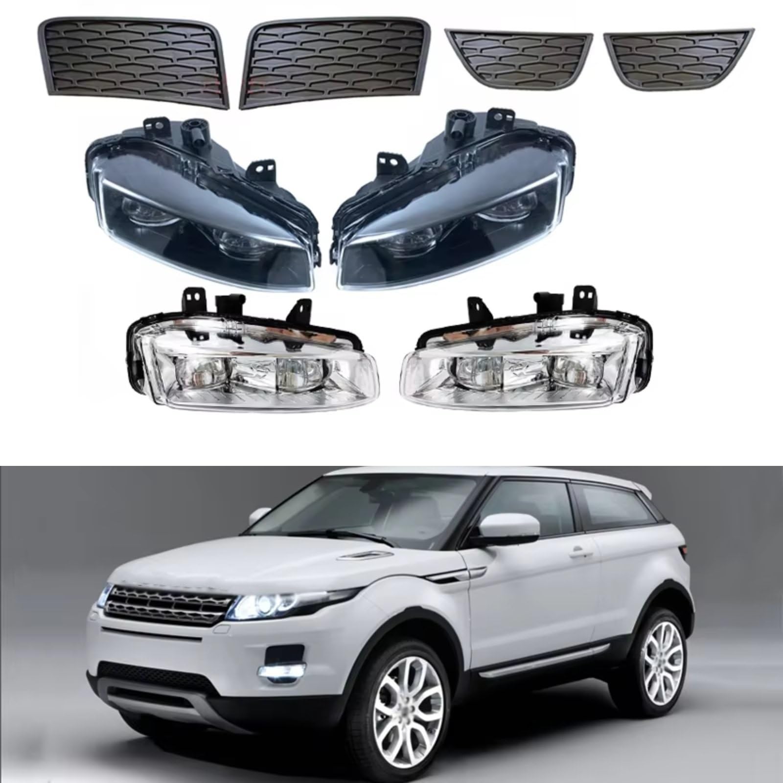 Przednie światło przeciwmgielne do Land Rover Range Rover Evoque 2011 2012 2013 2014 2015 reflektor przeciwmgielny światła do jazdy dziennej LR026089