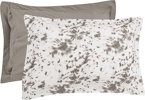 Miniatura 9 de Elegant Comfort Juego de edredón reversible de 10 piezas, estampado de teñido anudado, almohada decorativa y sábana bajera con bolsillos