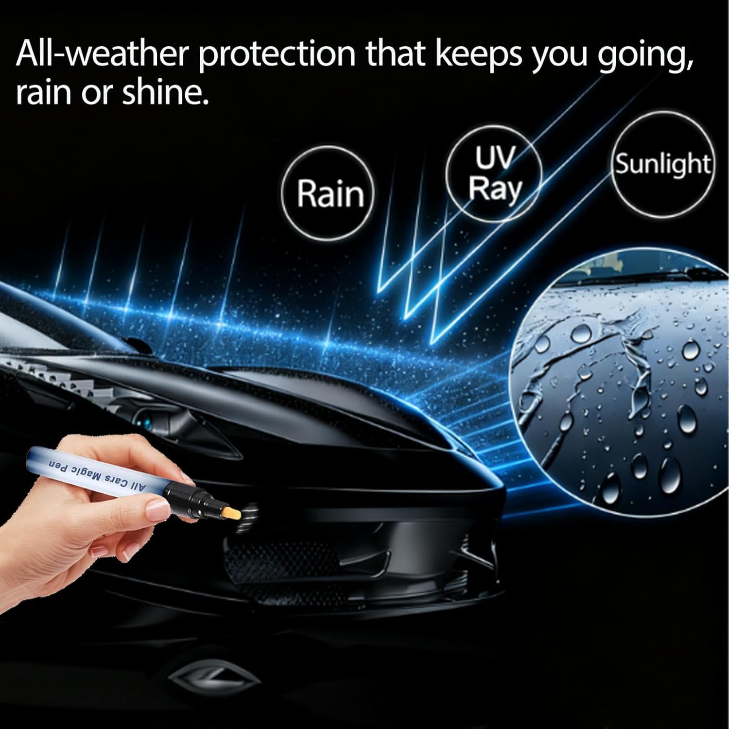 Kurhuxtn All Cars Magic Pen, 2 PACKS Magic Car Scratch Removal Pen, Car Scratch Remover, Efficient and Durable, Suitable for All Types of Scratch — view 2