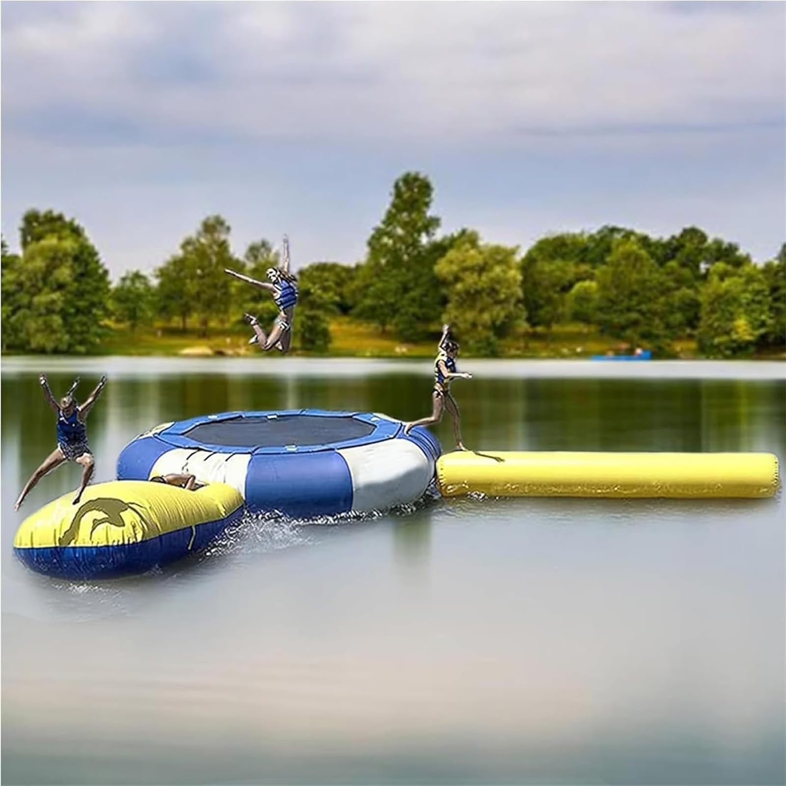 NSACMD ,3M,Inflatable Water Trampoline – PVC Lake Trampoline & Floating Bounce Platform, Water Park Equipment for Adults & Children, Perfect for Swimming, Fishing & Summer Fun