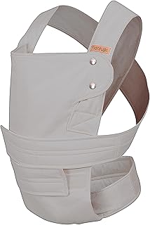 marsupi Breeze Babytrage - Babys und Kleinkinder bis zu 15 kg - Baby Erstaustattung - Klett-Verschluss - Leicht und Luftig ,Light Grey XL