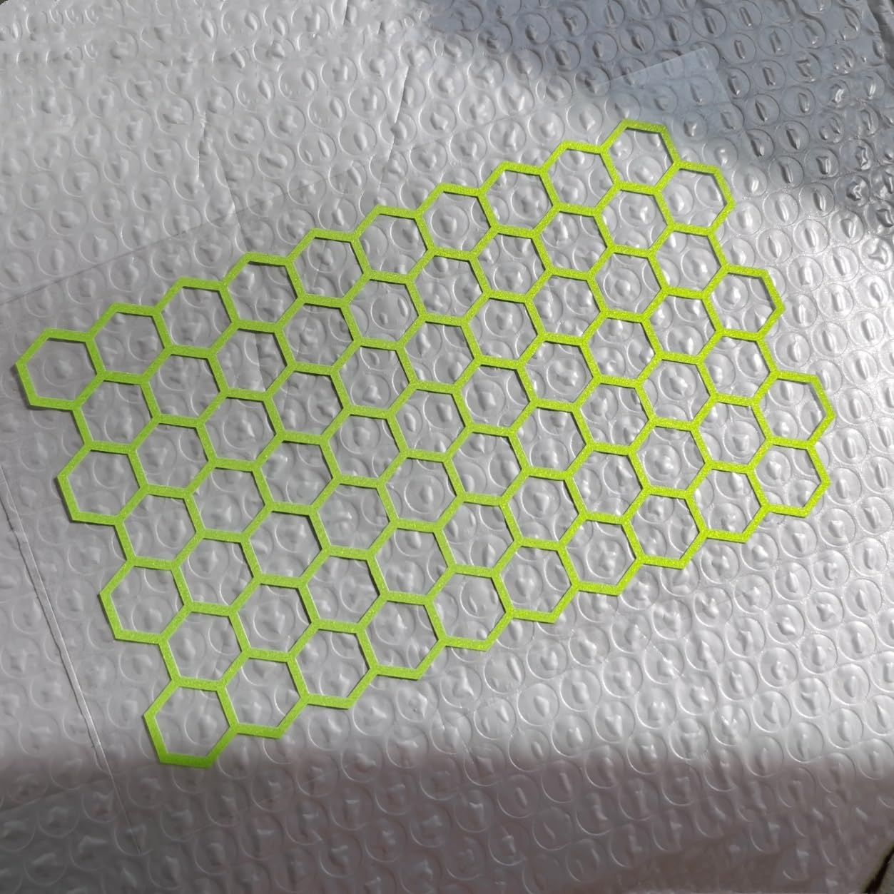HAfgDJ Motorcycle Stickers Modification Waterproof Honeycomb Reflective Helmet Decal
