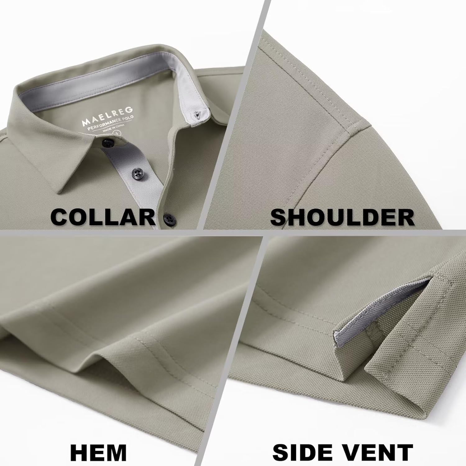 Mens Golf Shirt Short and Long Sleeve Moisture Wicking Dry Fit Performance Solid Casual Pique Golf Polo Shirts for Men - Image 4