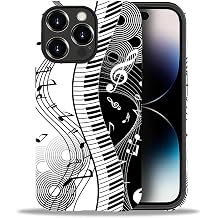 Compatible with iPhone 14 Pro Max Case, Piano Keyboard Music Pattern Print Phone Case Funny Liquid Silicone Case Impact Resistant Anti-Scratch Shockproof Protective Cover