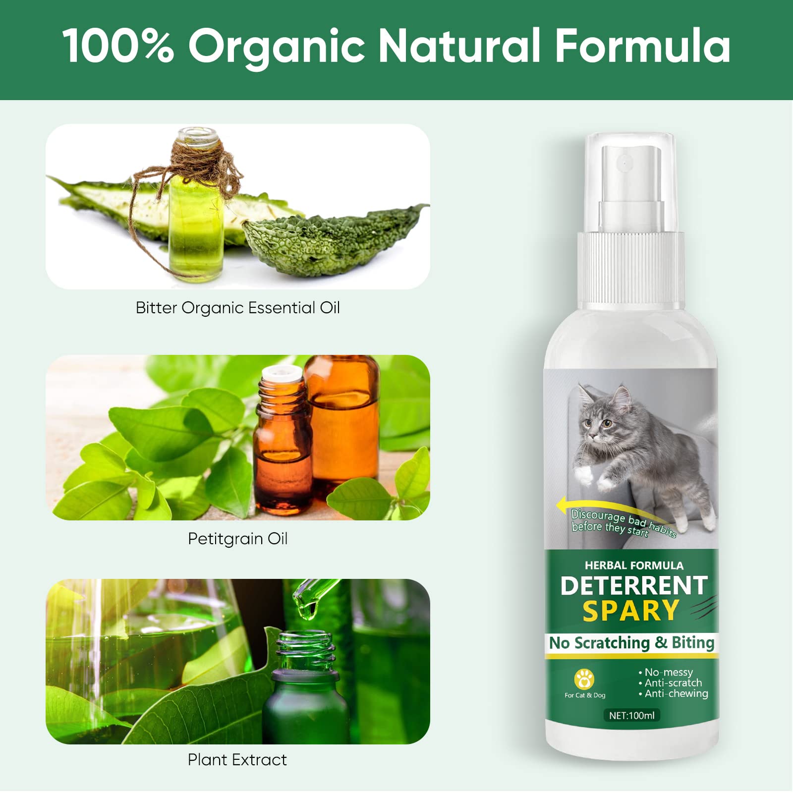Repellente Per Gatti, Efficace Naturale Dissuasore per Gatti&Cani per mobili la Protezione del Divano del Pavimento
