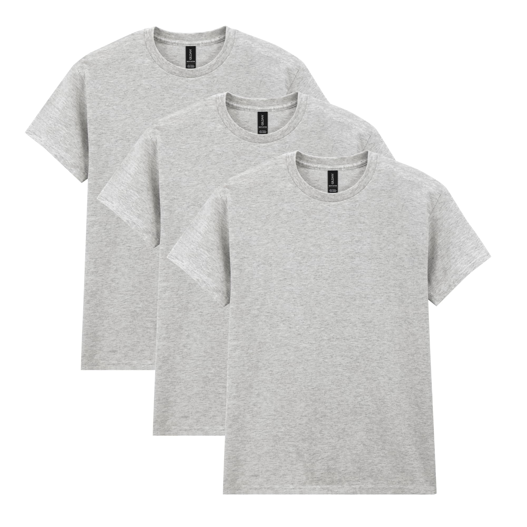 Gildan Heavy Cotton T-Shirt, Style G5000, Multipack, Sport Grey (Pack of 3), S