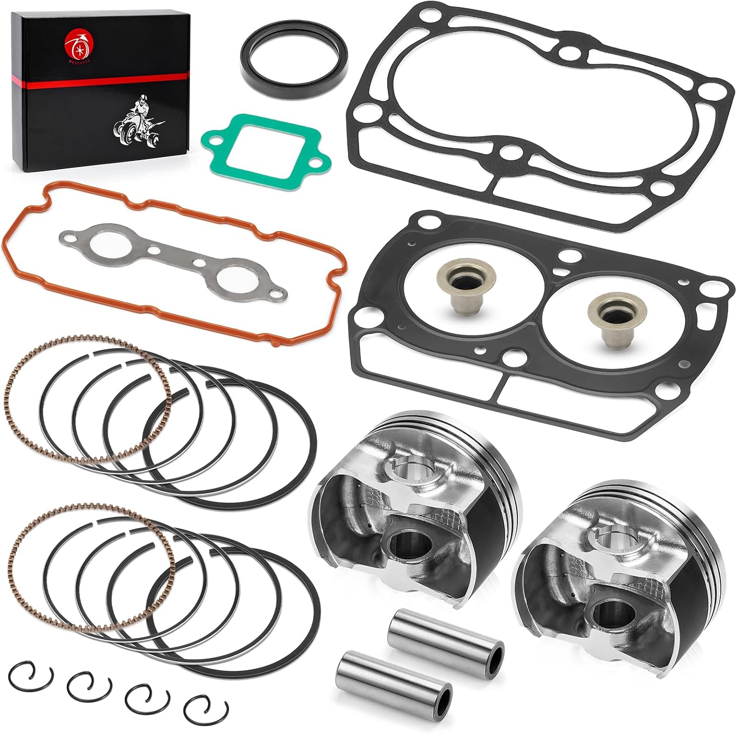 Top End Rebuild Kit Cylinder Gasket & Piston W/Rings for Polaris RZR 4 S 800 Ranger 800 2011-2017