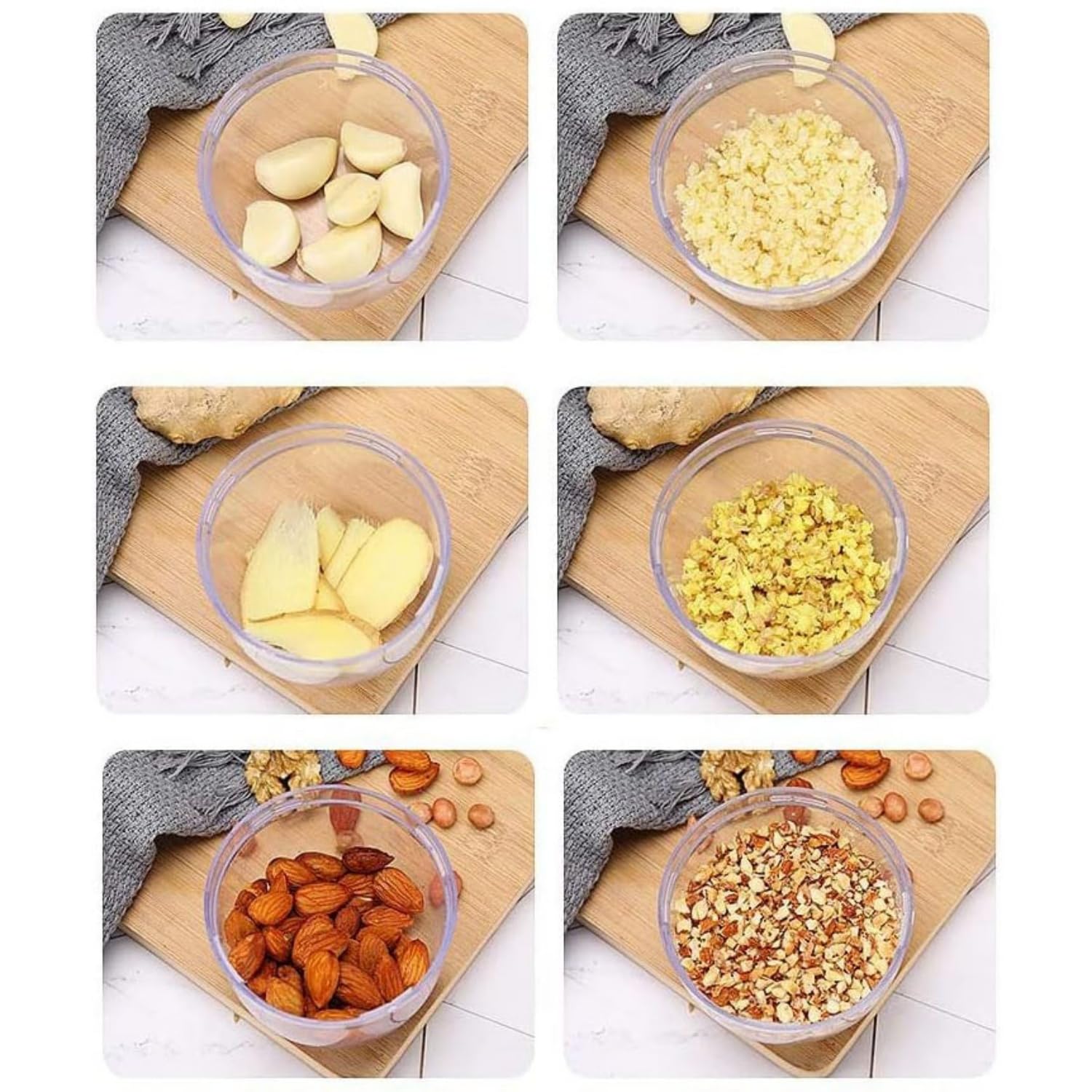LATRAT Mulino manuale per noci con manovella a mano, ideale per tritare mandorle, nocciole, arachidi, nocciole e altri tipi di noci