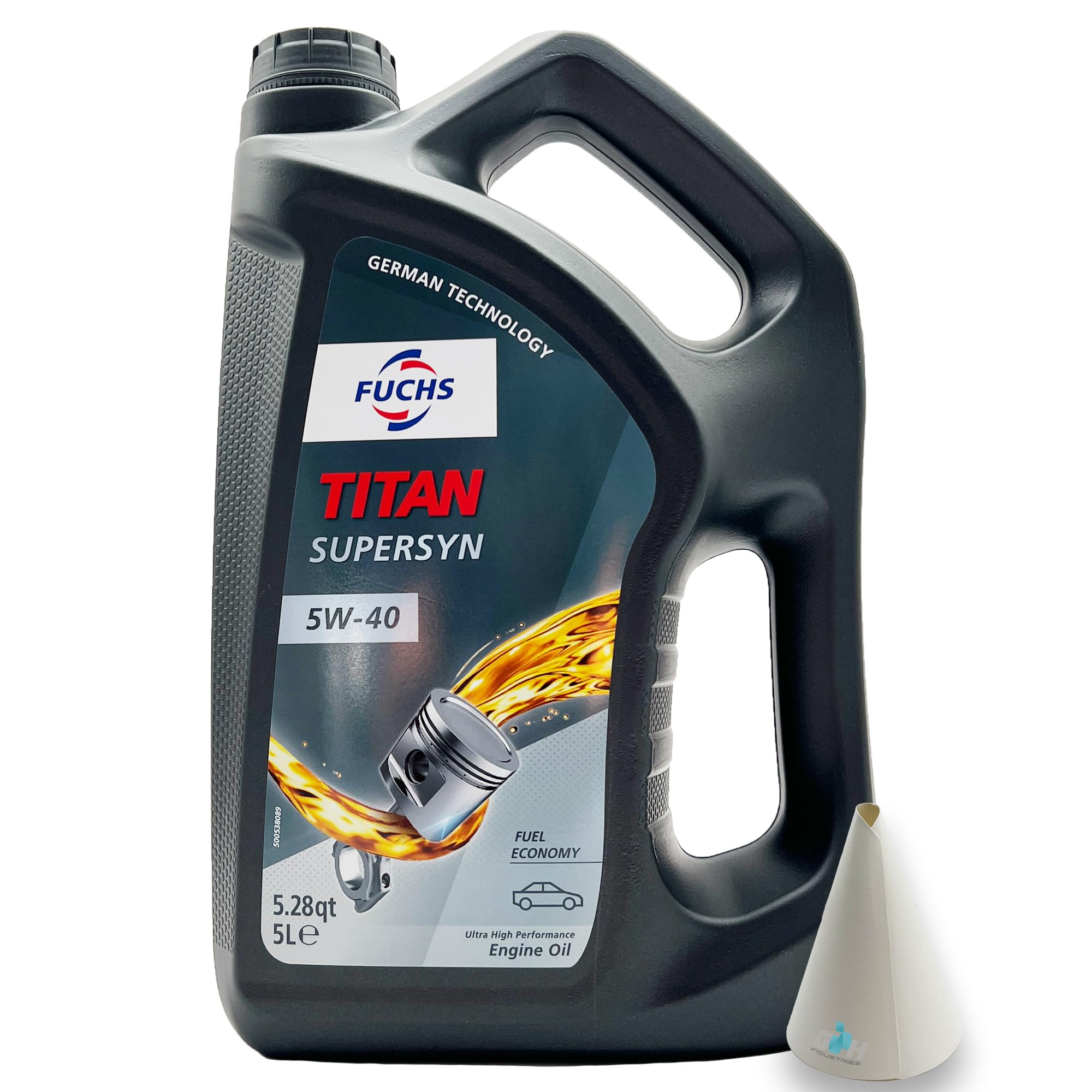 6 L Fuchs Titan Supersyn | 5W-40 | kompatibel mit | MB 229.3 | VW 502 00/505 00 | RN0700/RN0710 | 6 Liter | Motoröl | Motorenöl | PKW ÖL | Motoroel | Motorenoel | mit Trichter