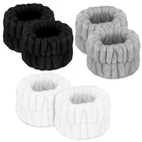 Toallas de muñeca para mujer para lavar la cara, banda de microfibra para lavado de spa, pulseras de lavado, banda absorbente para el sudor para