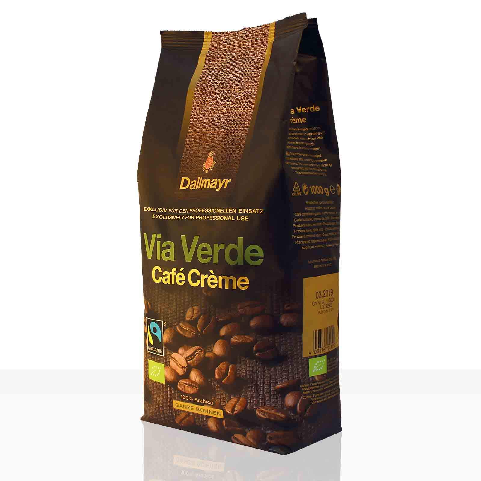 Dallmayr Via Verde Café Crème Bio Fairtrade - 6 x 1kg Kaffeebohnen