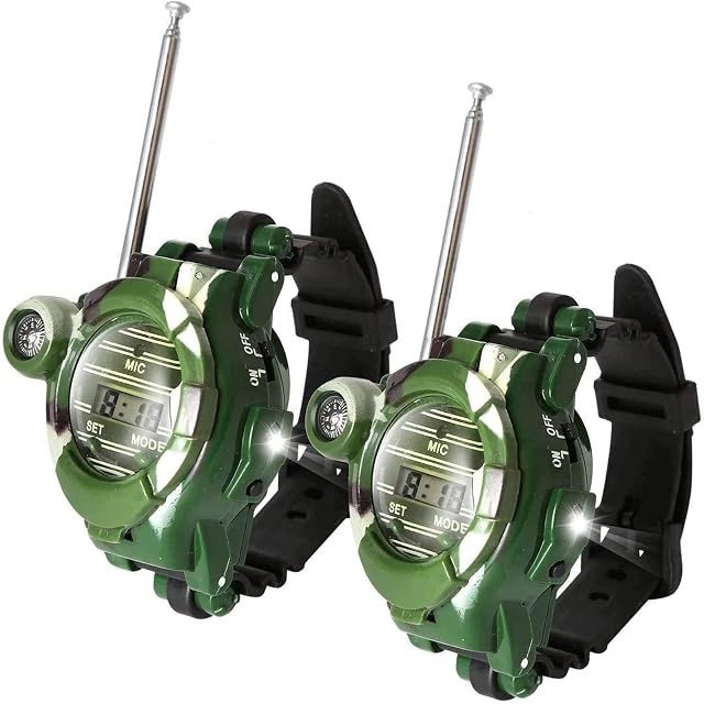Walkie Talkies Watch,7 in 1 Digital Watch Walkie Talkies, kid walkie talky Watch with Flashlight,Two-Way Long Range Transceiver, Cool Spy Gear 8-12 Years Old Boys Girls