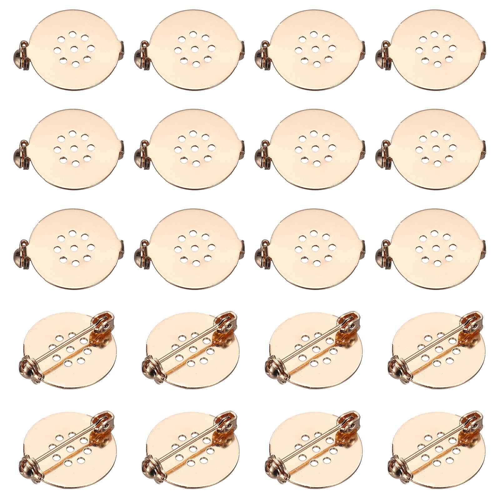 Supports de broche 17mm MECCANIXITY en finition or K durable pour bijoux et broches fines