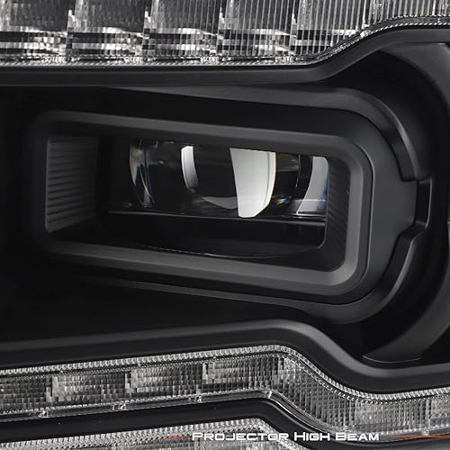 Miniatura 4 de AKKON - Compatible con Dodge RAM 1500 modelo halógeno 2019-2024 con proyector dual actualizado + faros de barra de luz secuencial LED completo-