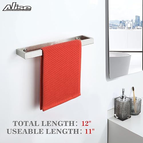 Vista 75 de Alise Toallero de baño, soporte de pared para toallas de baño, toallero para baño, toallero de acero inoxidable SUS304 de 8 pulgadas, negro mate