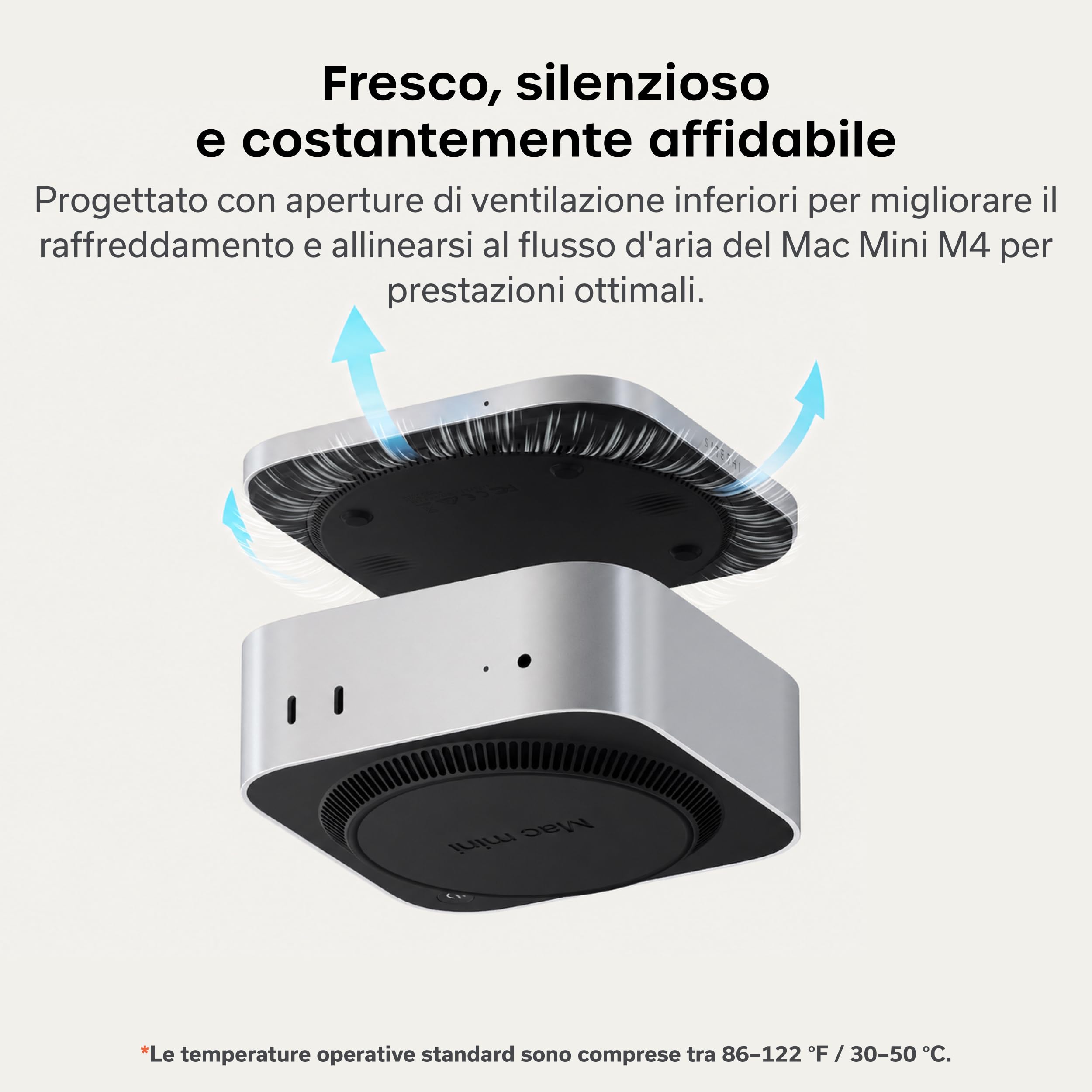 SATECHI Custodia SSD NVMe USB4 per Mac Mini M4, Compatibile con Thunderbolt 5/4, fino a 8TB, Velocità 40Gbps con Sistema di Raffreddamento, per SSD M.2 2280/2260/2242/2230 (SSD non incluso)