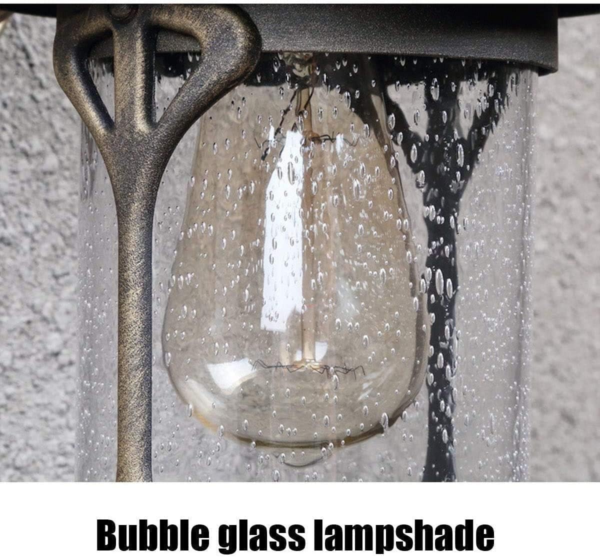 Bracket Light Antique Hallway Lamp, Glass Lampshade, Aluminum Porch Light E27 Retro Outdoor Bracket Lights, Waterproof Wall Lamp Vintage, Outside Bracket Lights for Patio, Indoor, Stairs, Garde