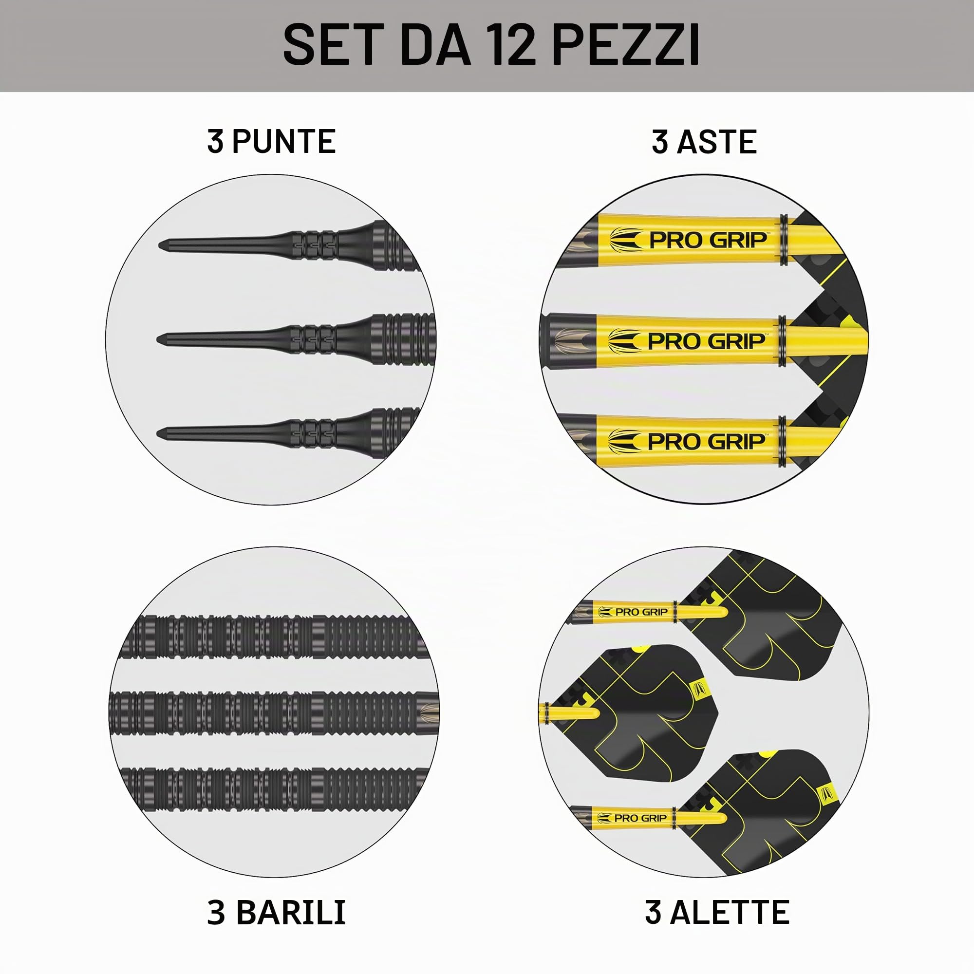Target Darts Bolide Void 10 90% Set di Freccette con Punta Morbida in tungsteno