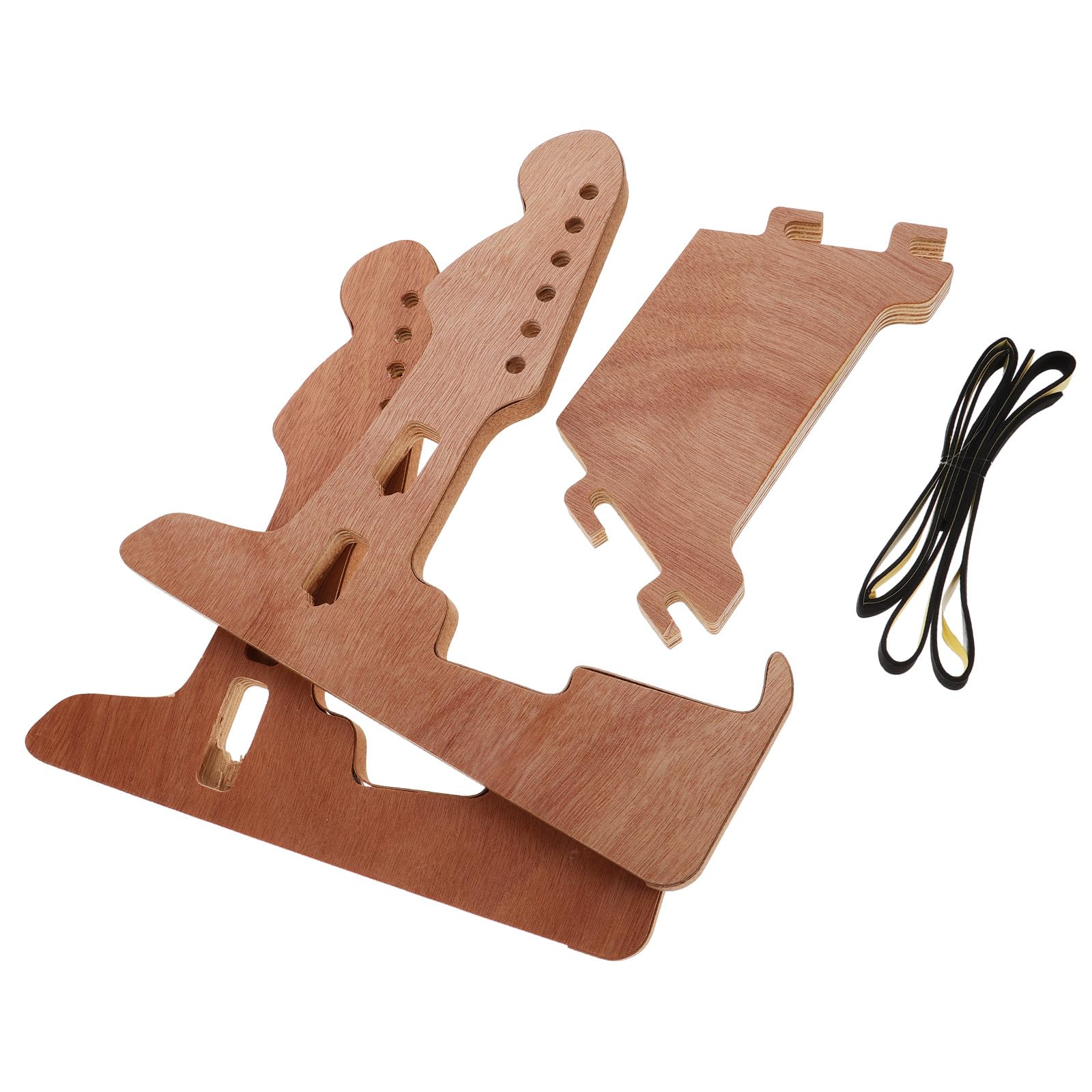 Gitarrenständer für Akustikgitarren und Ukulelen mit Platzsparendem Design Stabiler Gitarrenhalter für Performance und Andere Veranstaltungsorte Braun