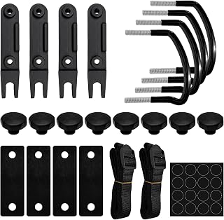 4 PCS Roof Box U-Bolt Clamps, 85mm Internal Width Rack Clamp Cargo Carrier Bracket with Lock Nuts, Universal Iron U Clip Mounting Bracket for Securing Roof Cargo Box